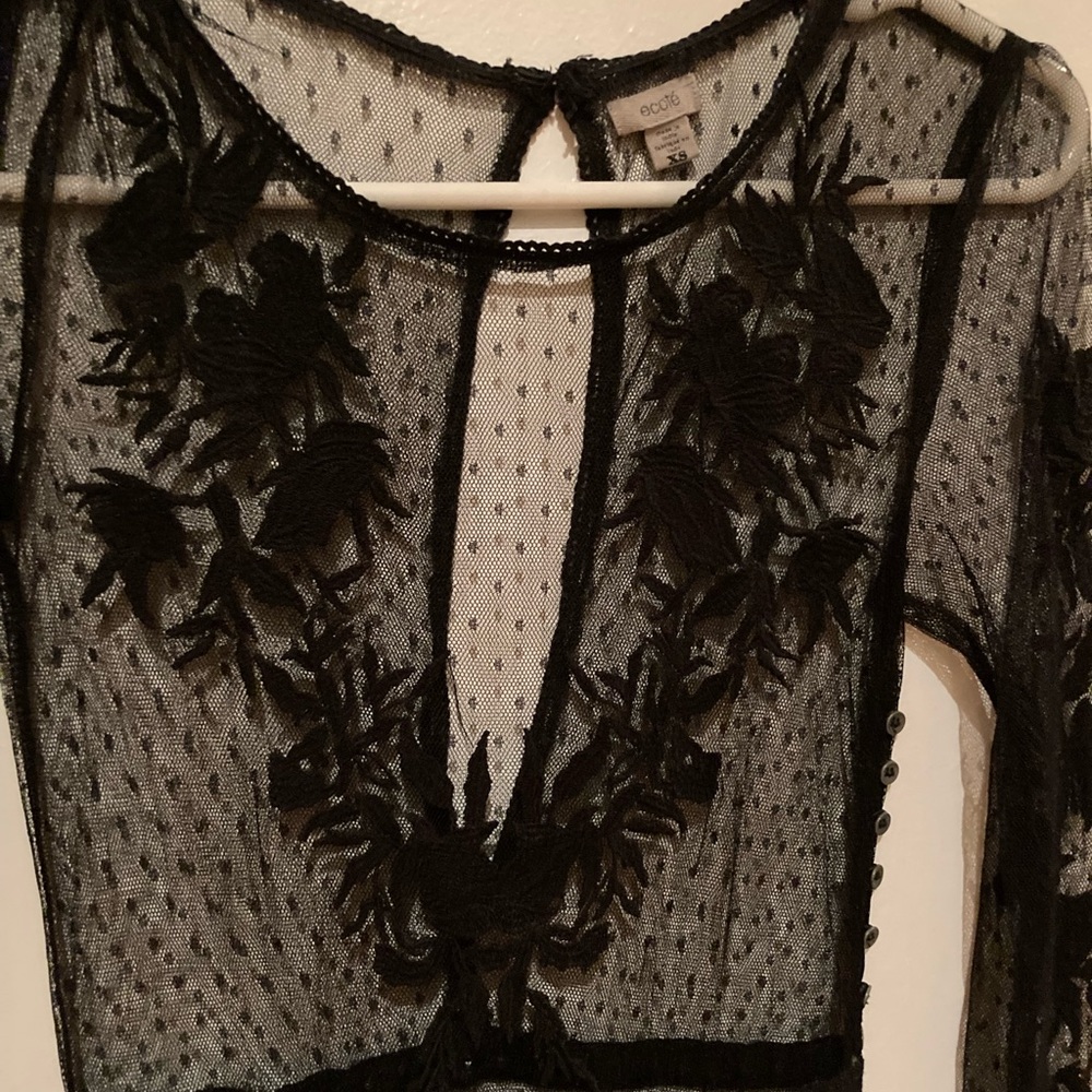 Sheer lace maxi dress